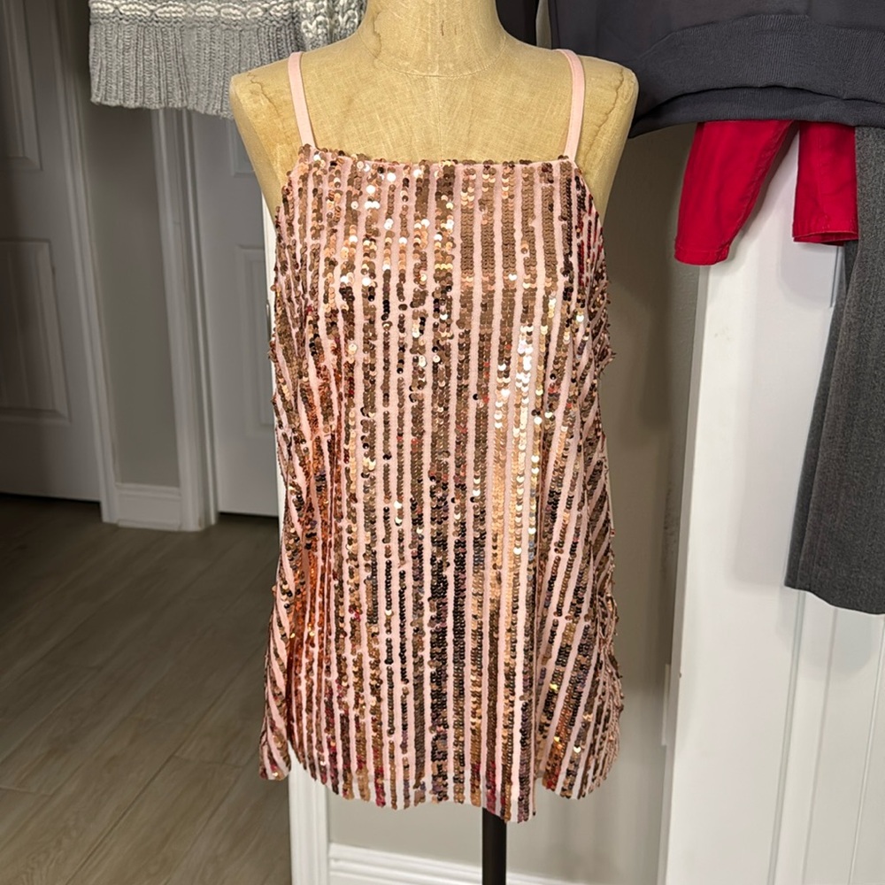 NOBO Pink Sequin Camisole Top
